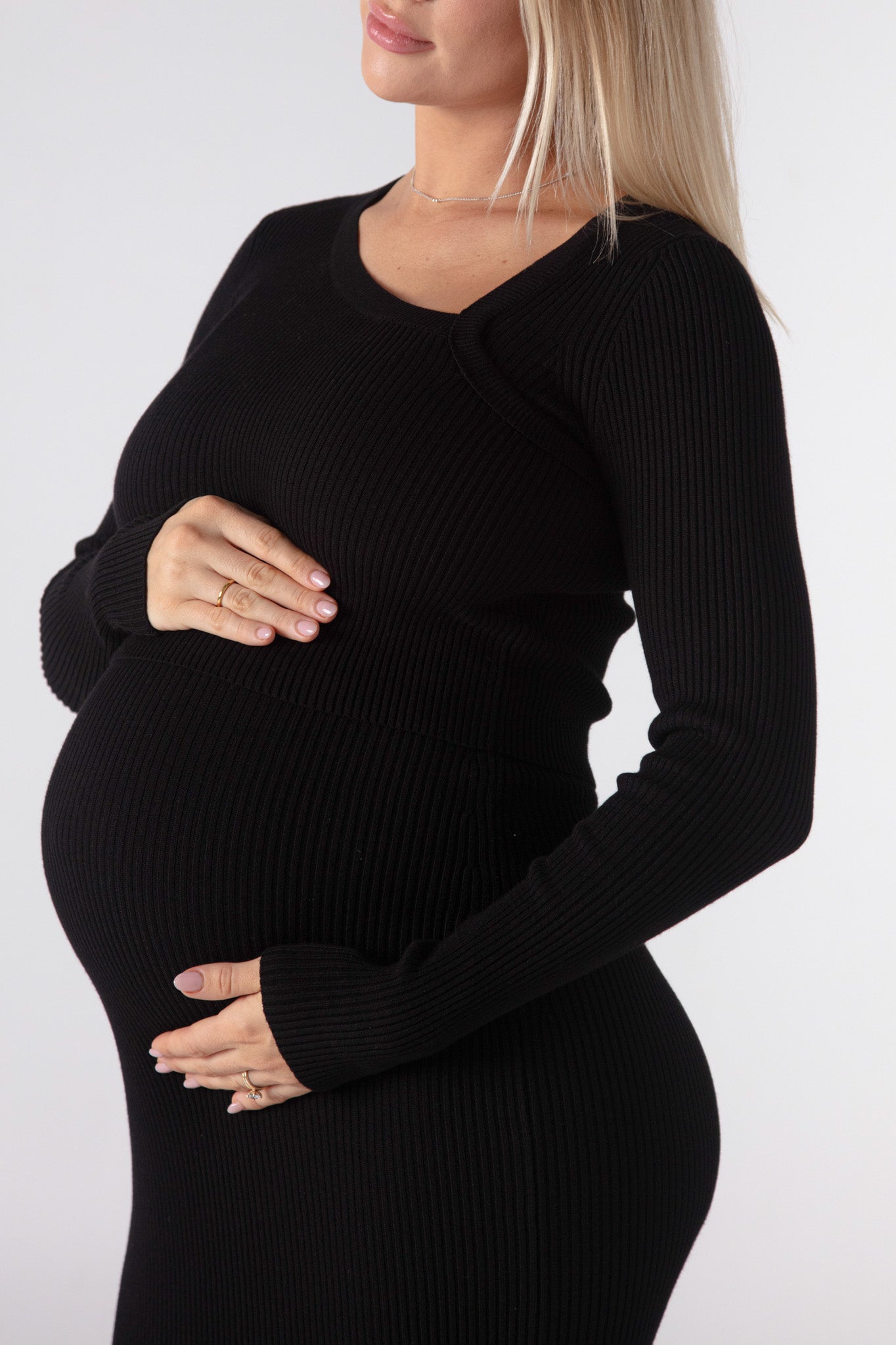 THE CUT OUT LUXE KNIT TOP / ONYX