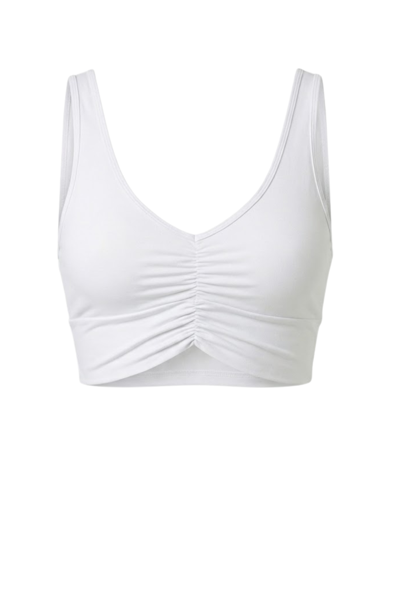 THE CINCHED LOUNGE BRA (WITH REUSABLE ABSORBENT PADS) / WHITE