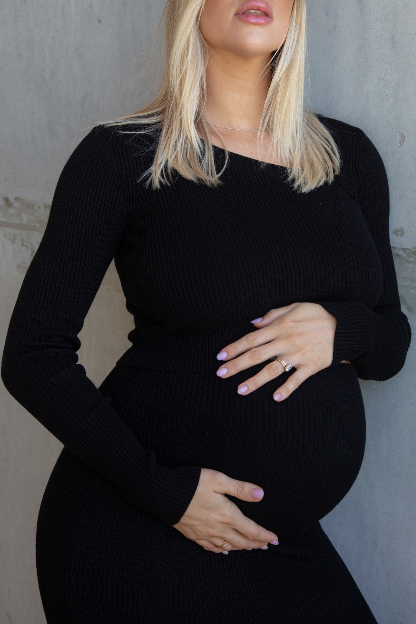 THE CUT OUT LUXE KNIT TOP / ONYX