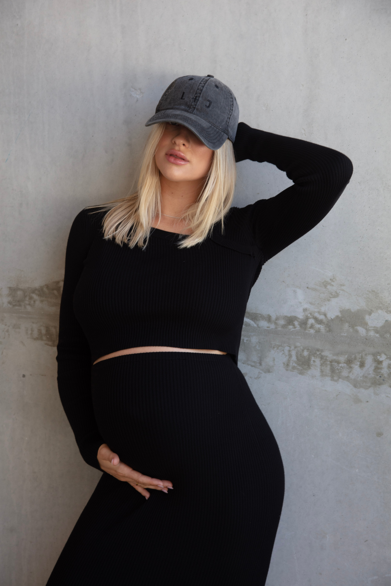 Luxe Knit Maternity Top Onyx