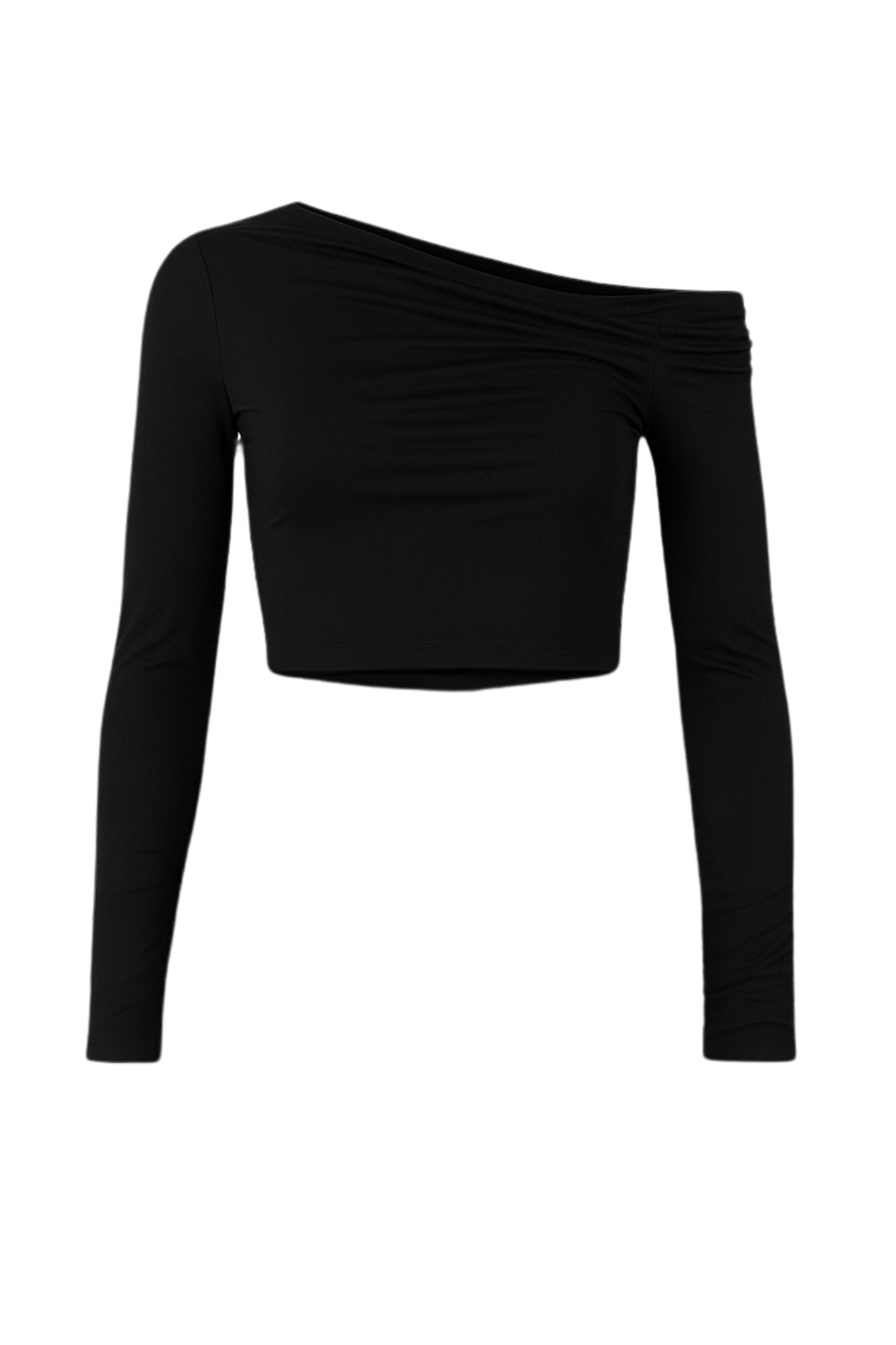 THE ASYMMETRICAL MICRO MODAL TOP / ONYX
