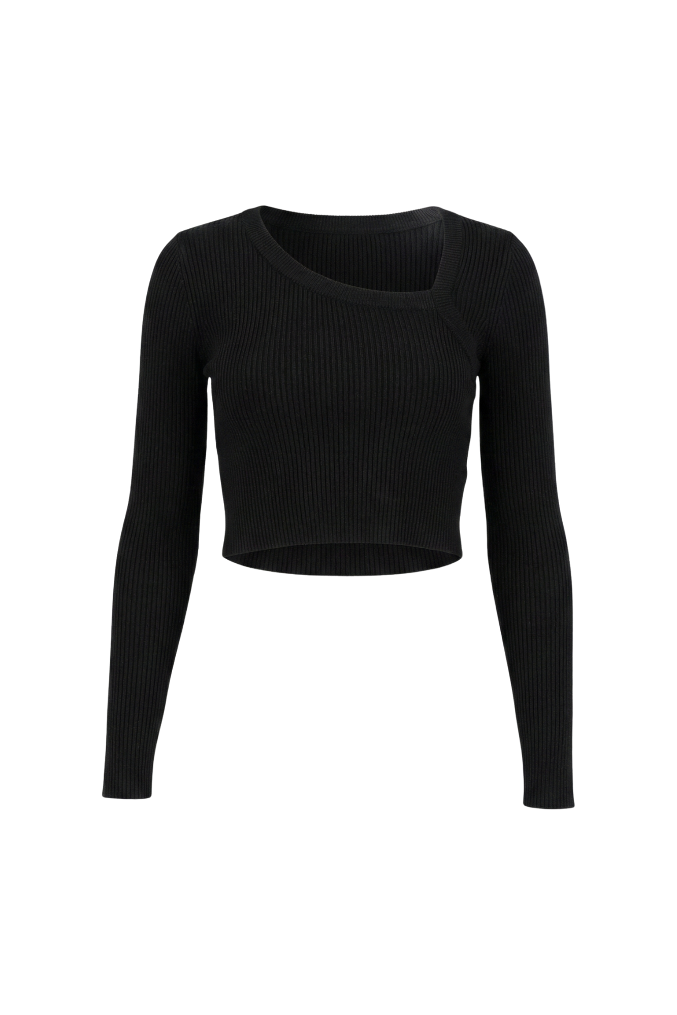 THE CUT OUT LUXE KNIT TOP / ONYX