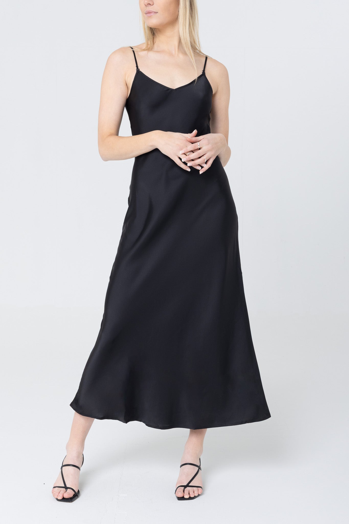 THE “EVERYTHING” SLIP DRESS / ONYX