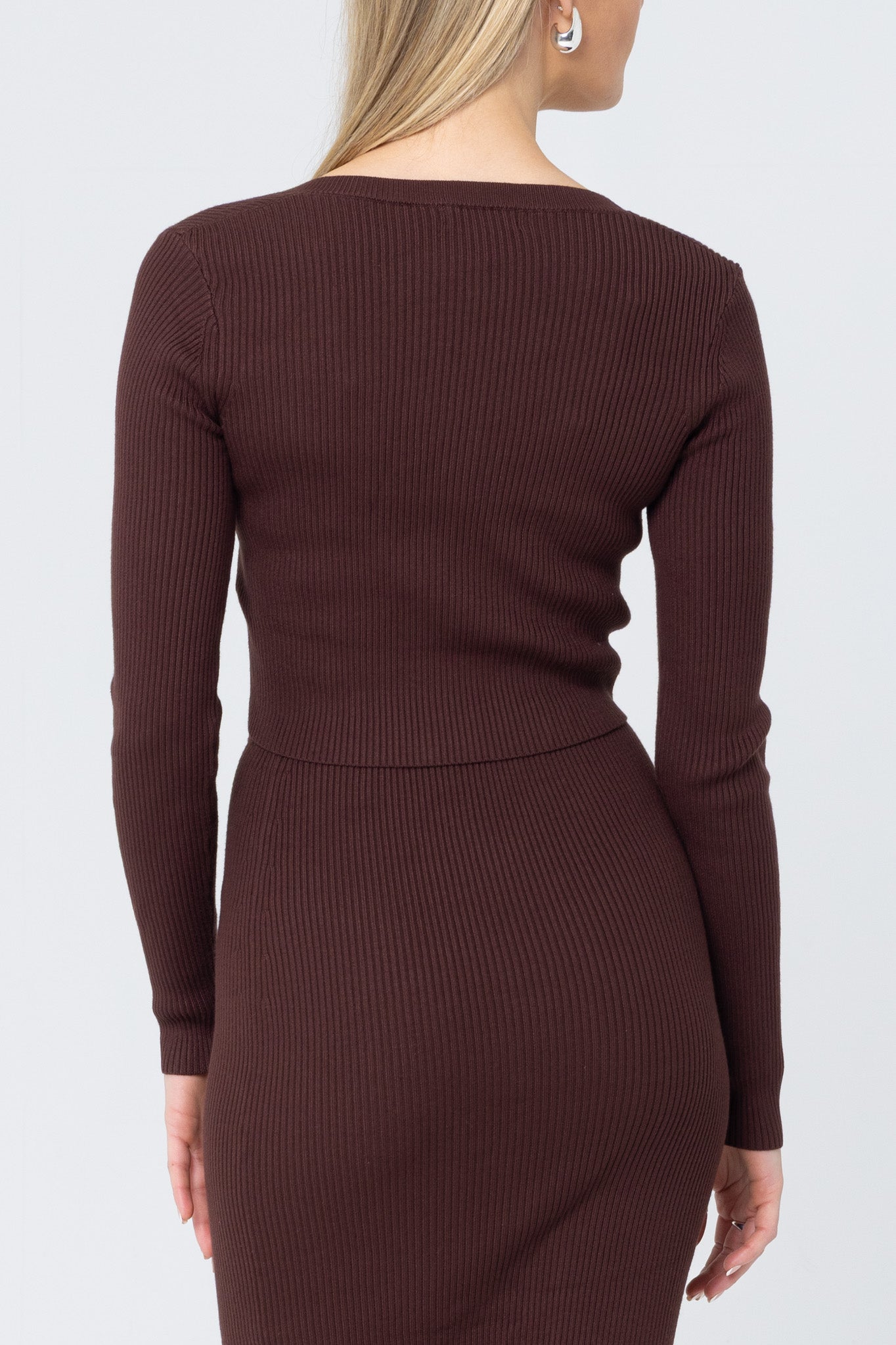 THE CUT OUT LUXE KNIT TOP / LIMITED EDITION ESPRESSO