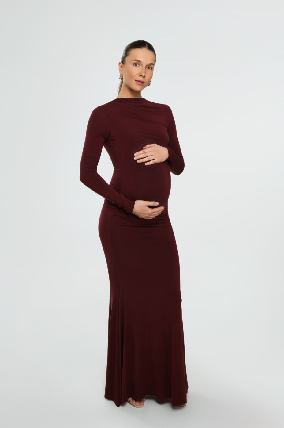 THE MAXI RUCHED DRESS / MULBERRY