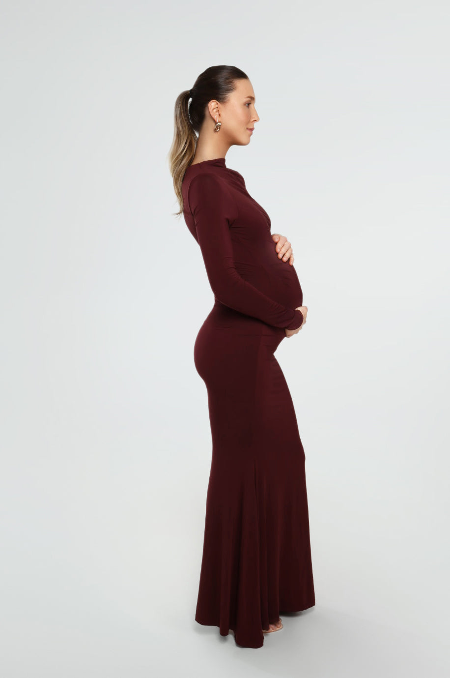 THE MAXI RUCHED DRESS / MULBERRY