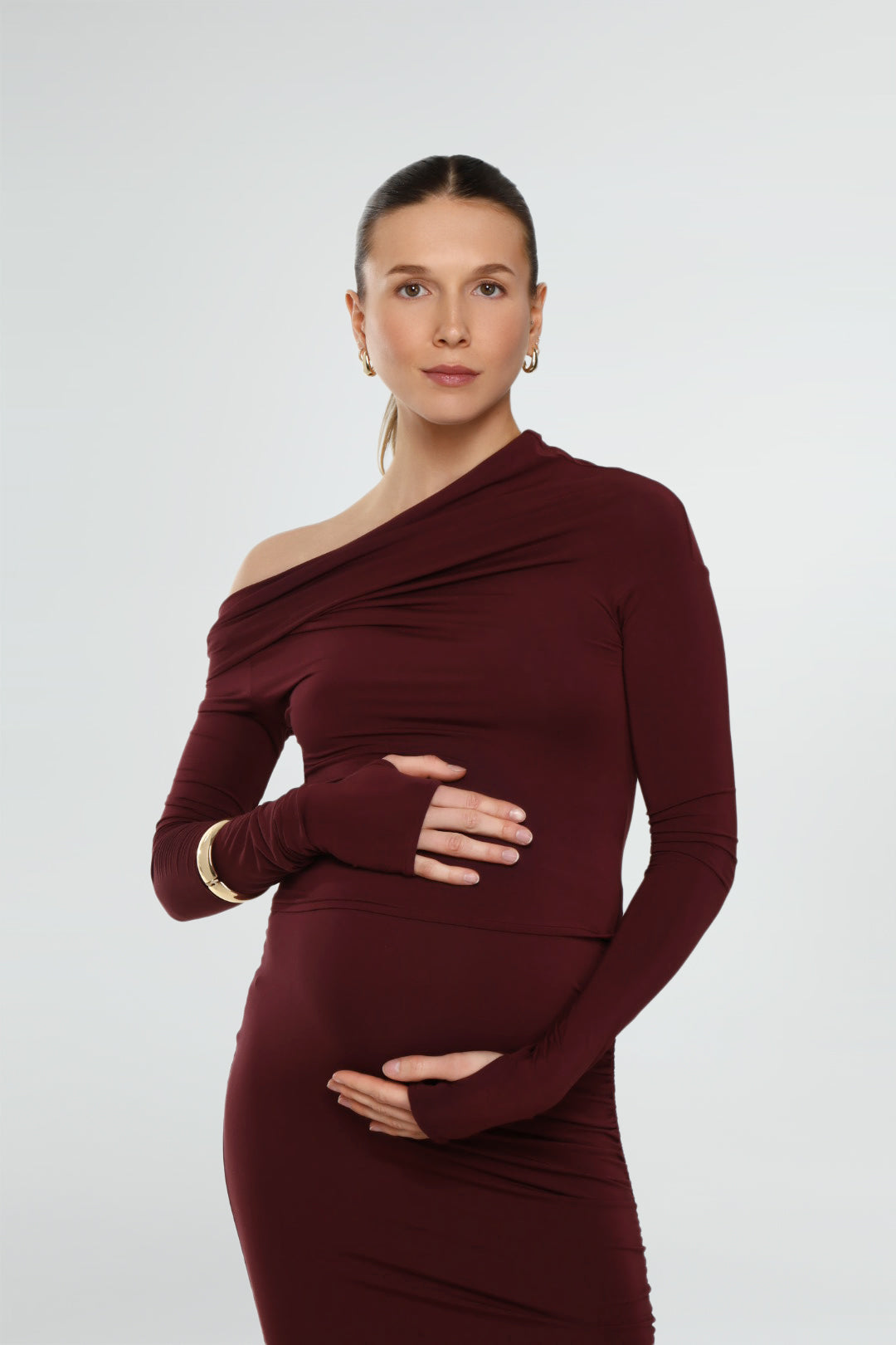 THE ASYMMETRICAL MICRO MODAL TOP / MULBERRY
