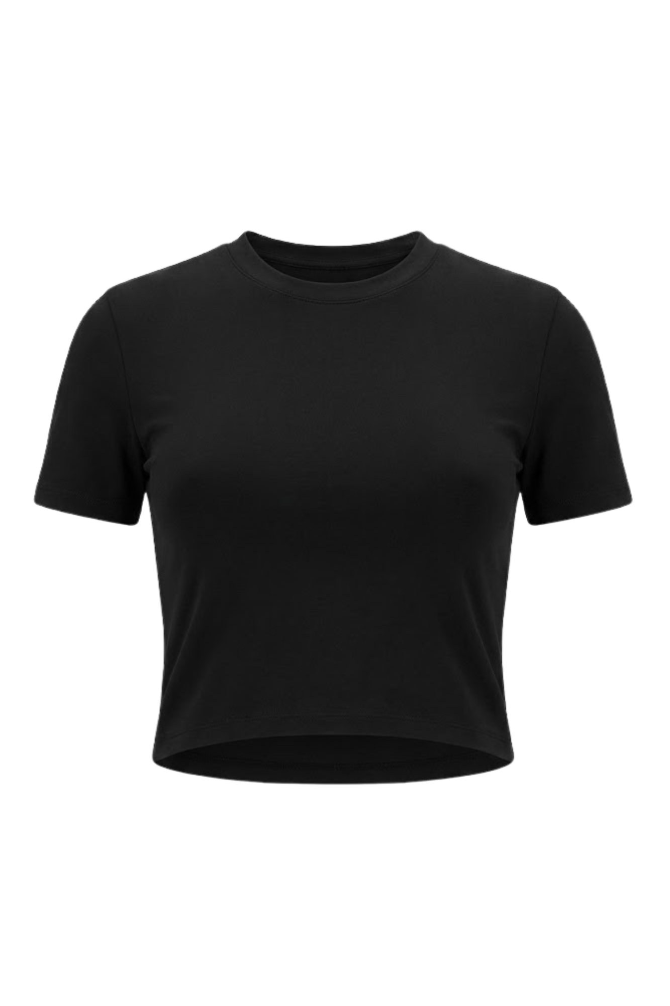 THE MICRO MODAL T-SHIRT CROP / ONYX