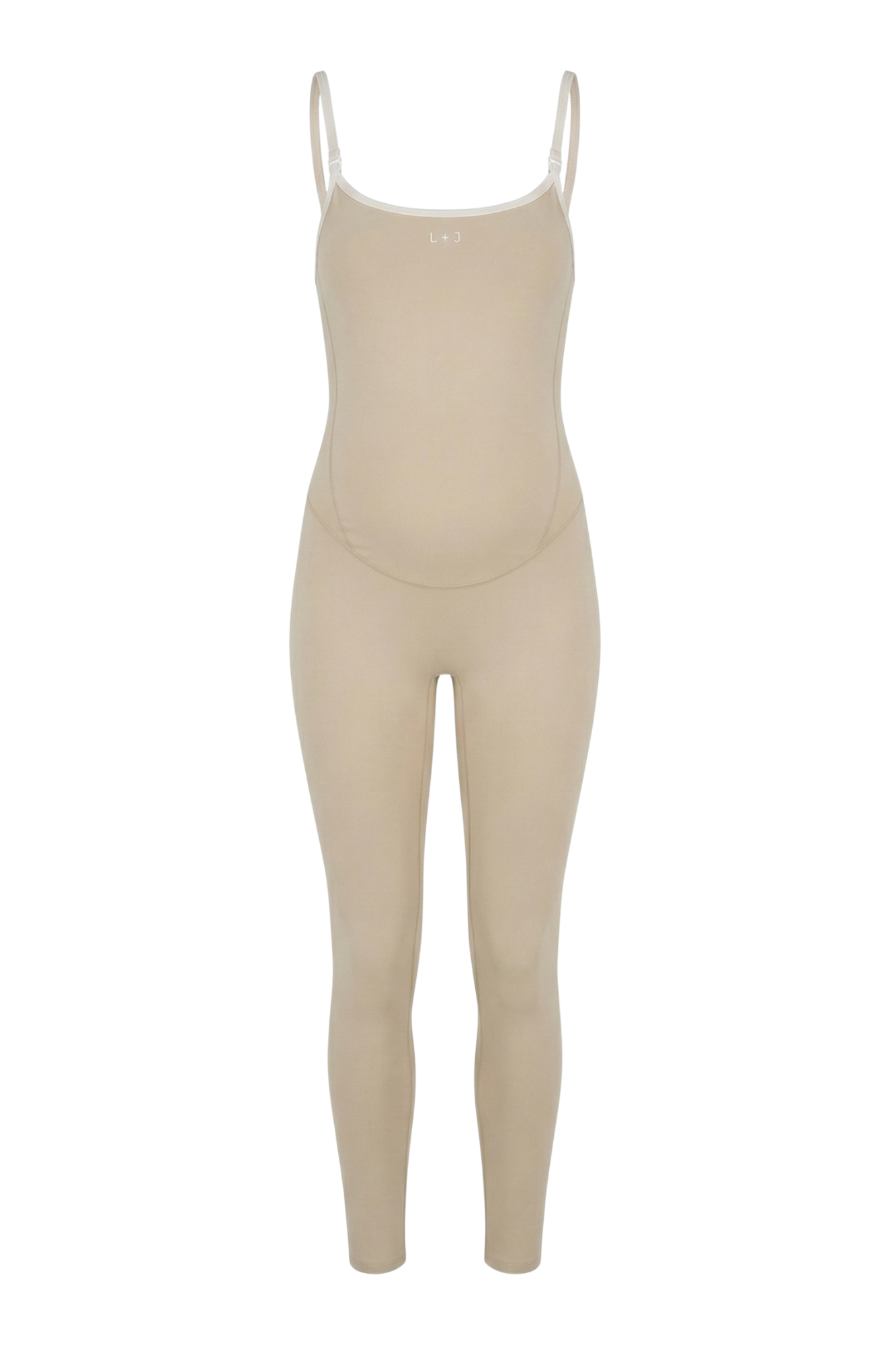 THE SQUARE NECK ONESIE / LATTE-CRÈME