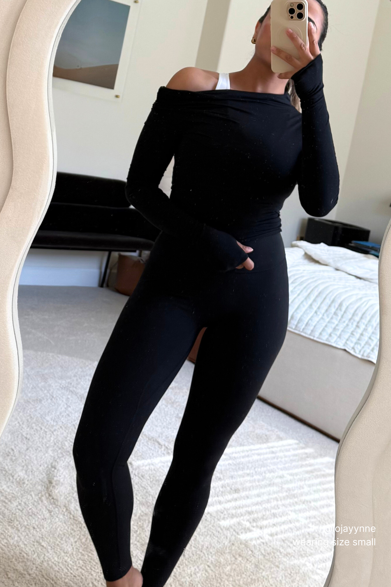 THE ASYMMETRICAL MICRO MODAL TOP / ONYX