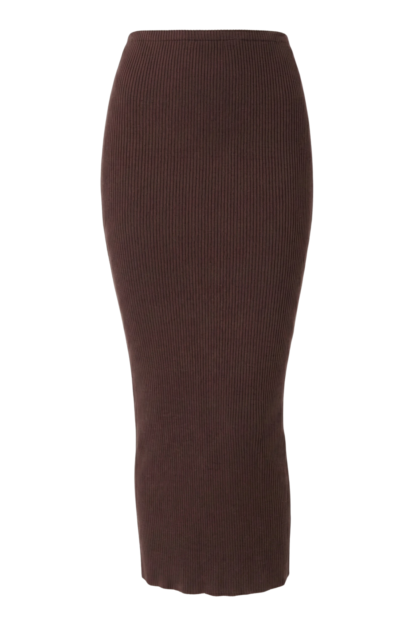 THE LUXE KNIT MIDI SKIRT / LIMITED EDITION ESPRESSO