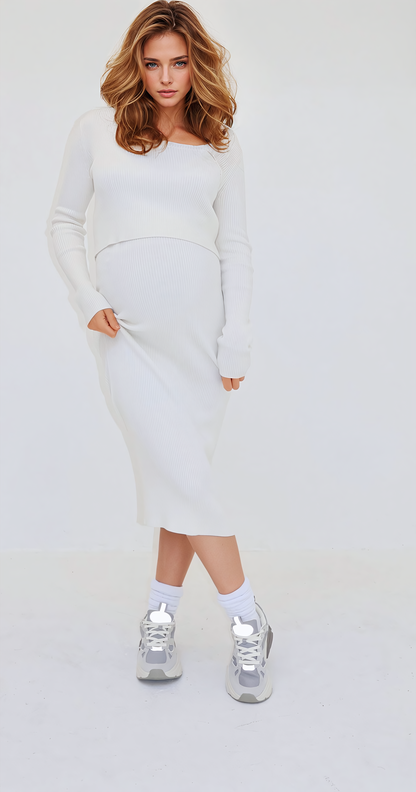 Maternity Bump Friendly and Nursing Friendly Skirt