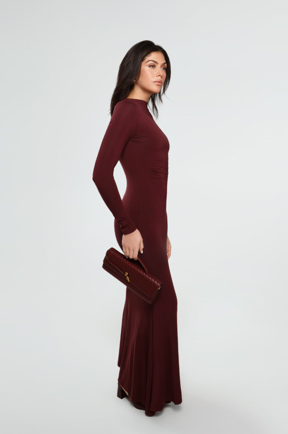 THE MAXI RUCHED DRESS / MULBERRY