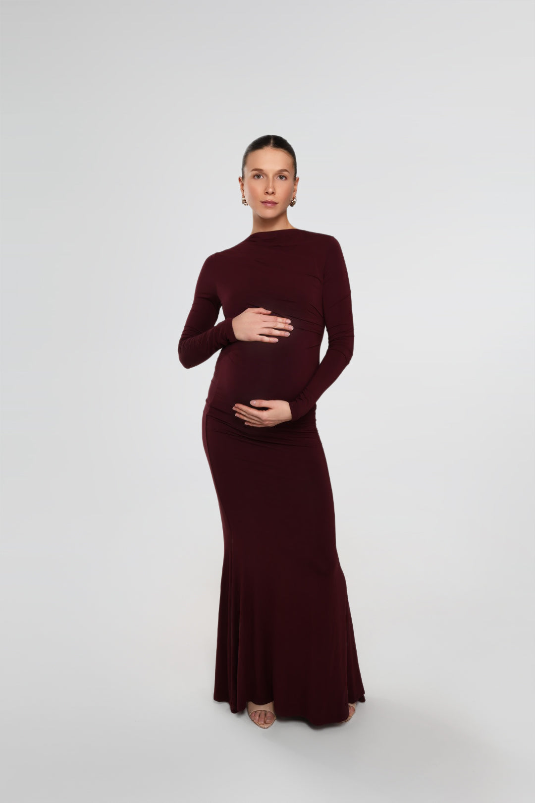 THE MAXI RUCHED DRESS / MULBERRY
