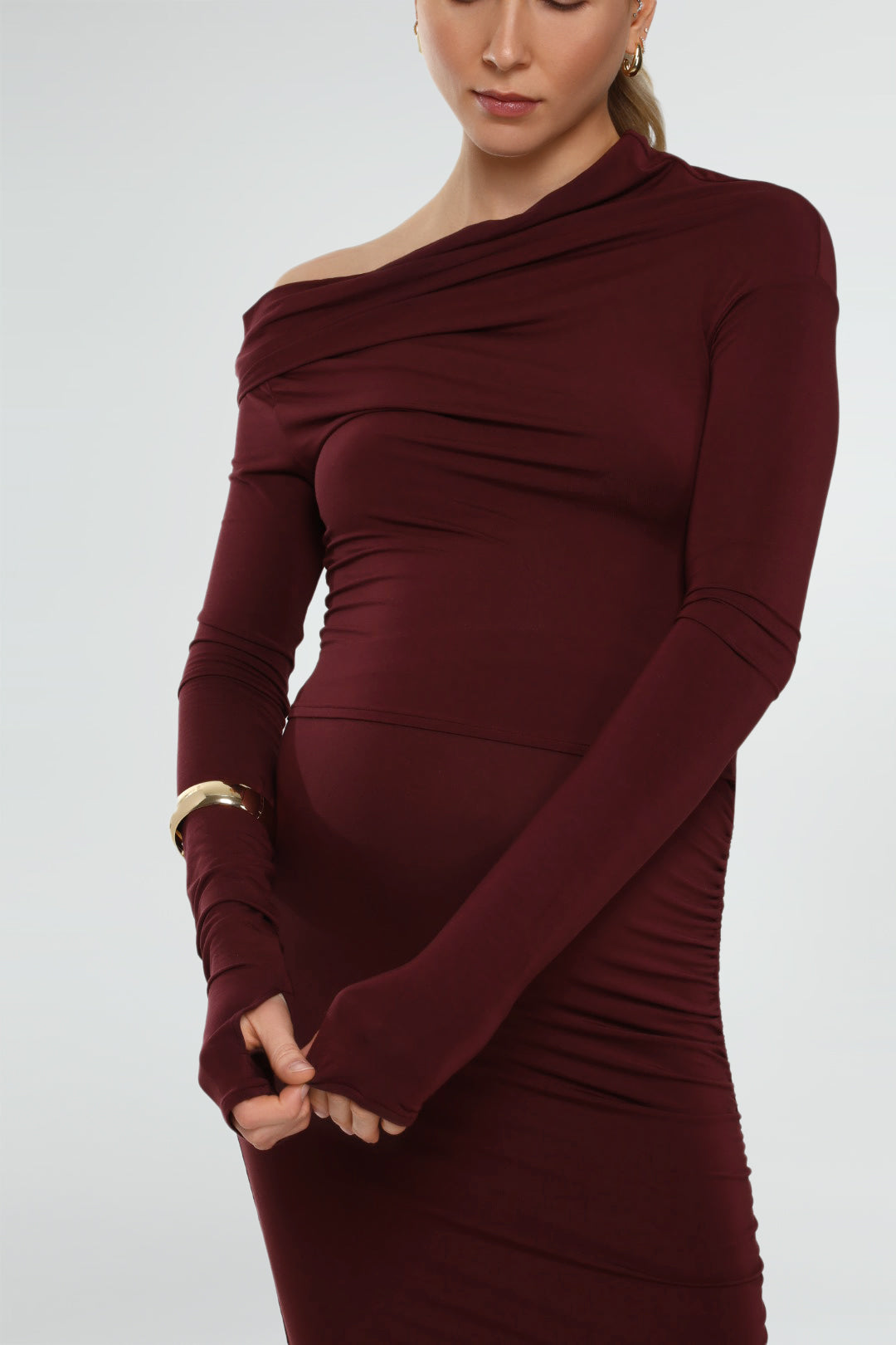 THE ASYMMETRICAL MICRO MODAL TOP / MULBERRY