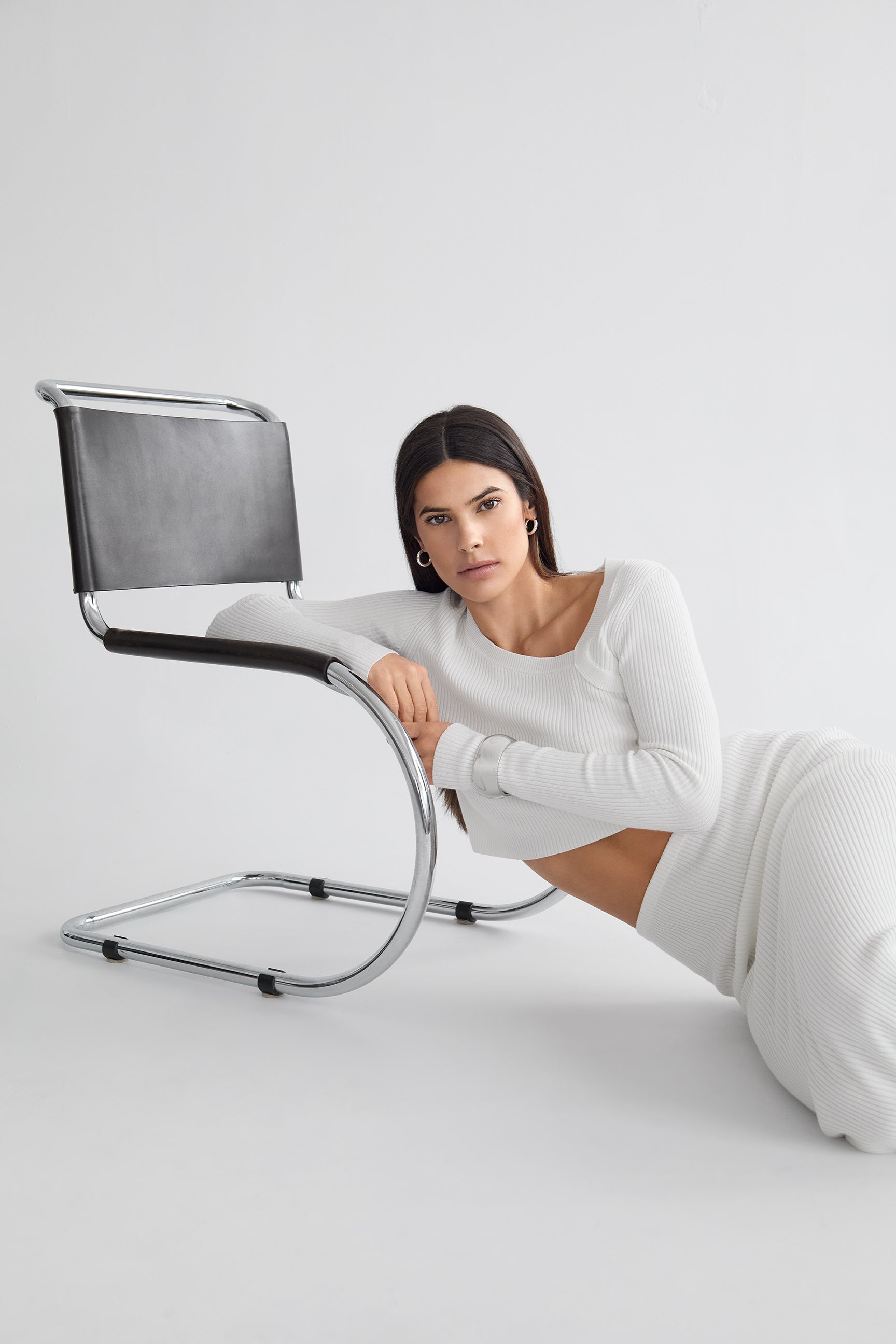 THE CUT OUT LUXE KNIT TOP / BONE